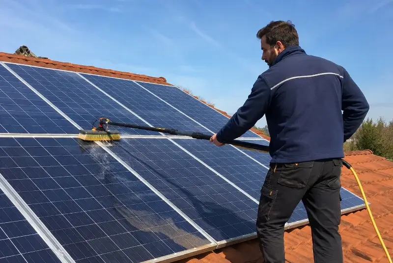 Nettoyage et entretien de panneaux solaires à Saint-Martin-du-Bois